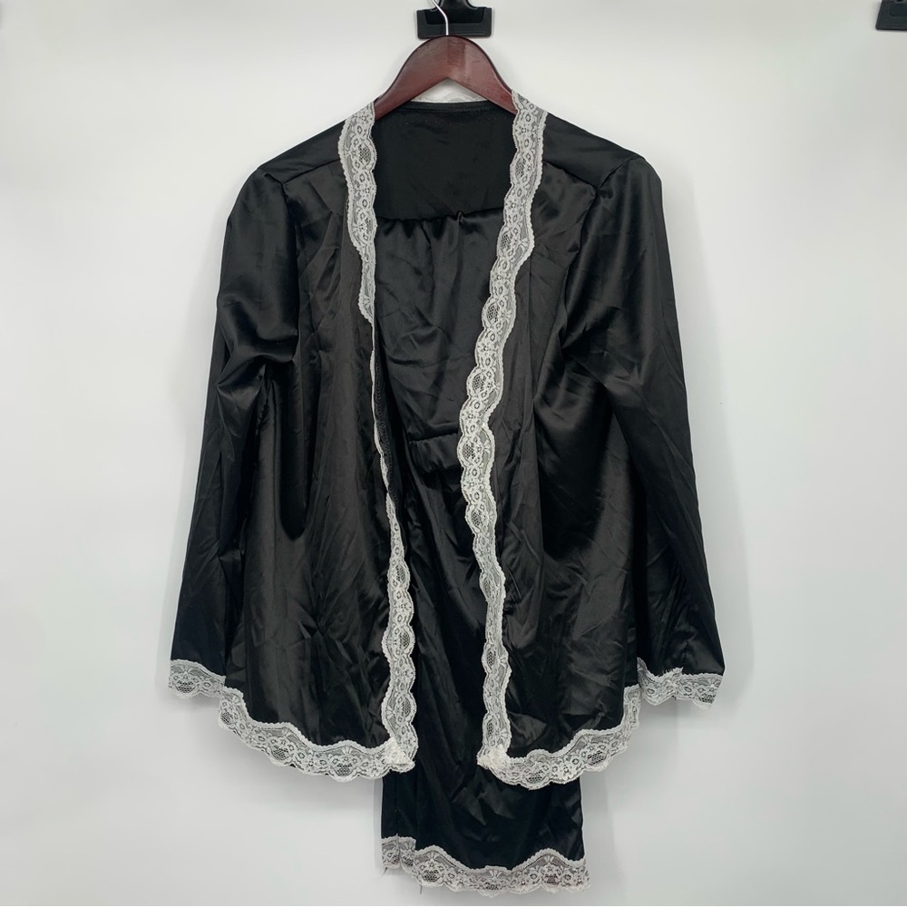 Blooming Jelly black and white lace pajama set size L